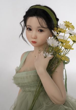 AXB-130cm Tpe 21kg Big Breast Doll with Realistic Body Makeup Silicone Head GB13
