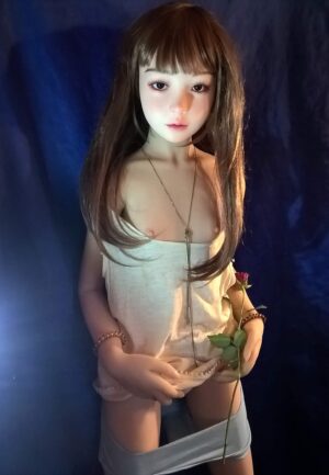 AXB-140cm Tpe 23kg Flat Chest Doll Silicone Head Lea